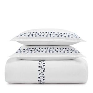 Bloomingdales Sky  light blue floral embroidery duvet sets twin lot  2